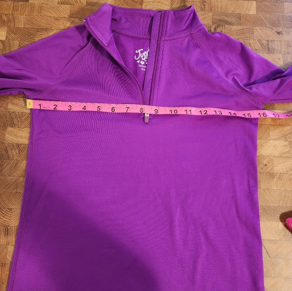 Justice zip front lined mock neck pul over with thumb holes - Picture 14 of 16